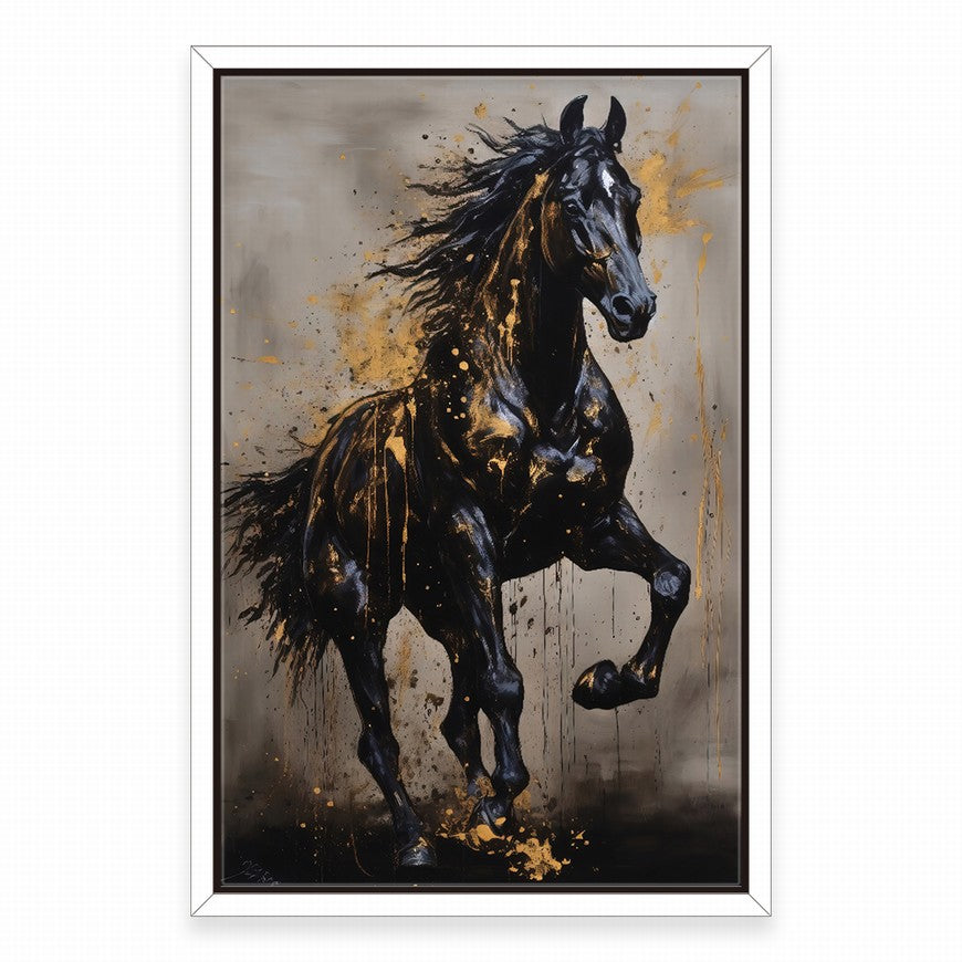 Stallion Strokes: Horse Canvas Artwork