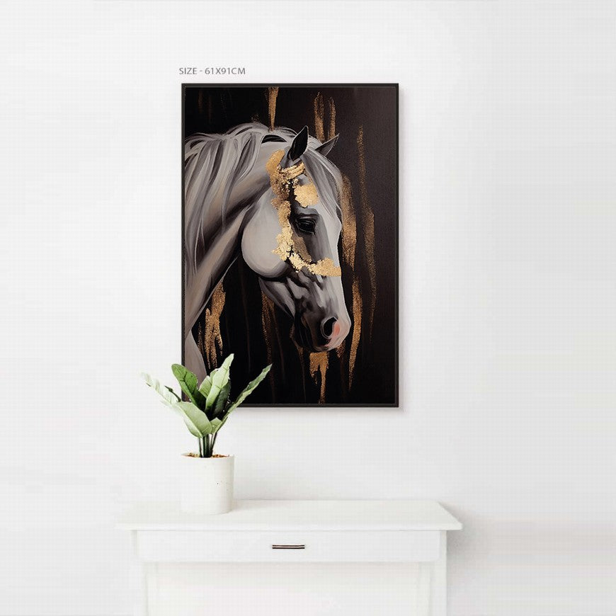 Whispering Winds: Horse Wall Art Piece