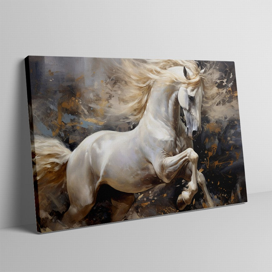 Saddle Serenity: Horse Home Canvas