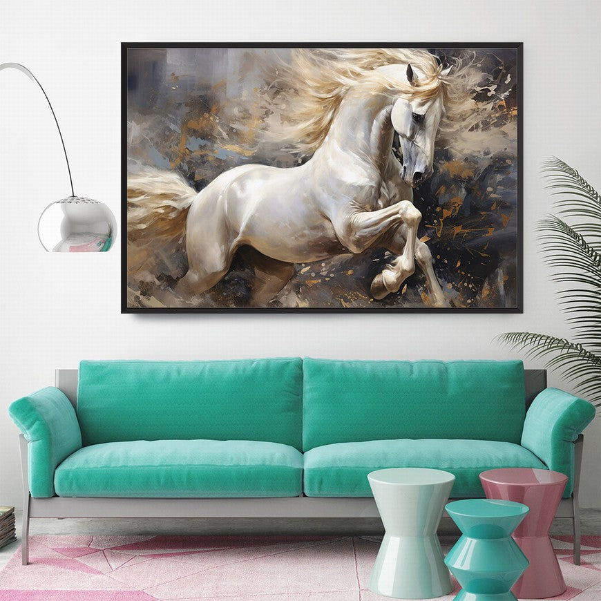 Saddle Serenity: Horse Home Canvas