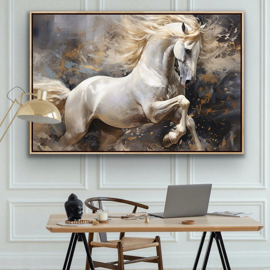 Saddle Serenity: Horse Home Canvas