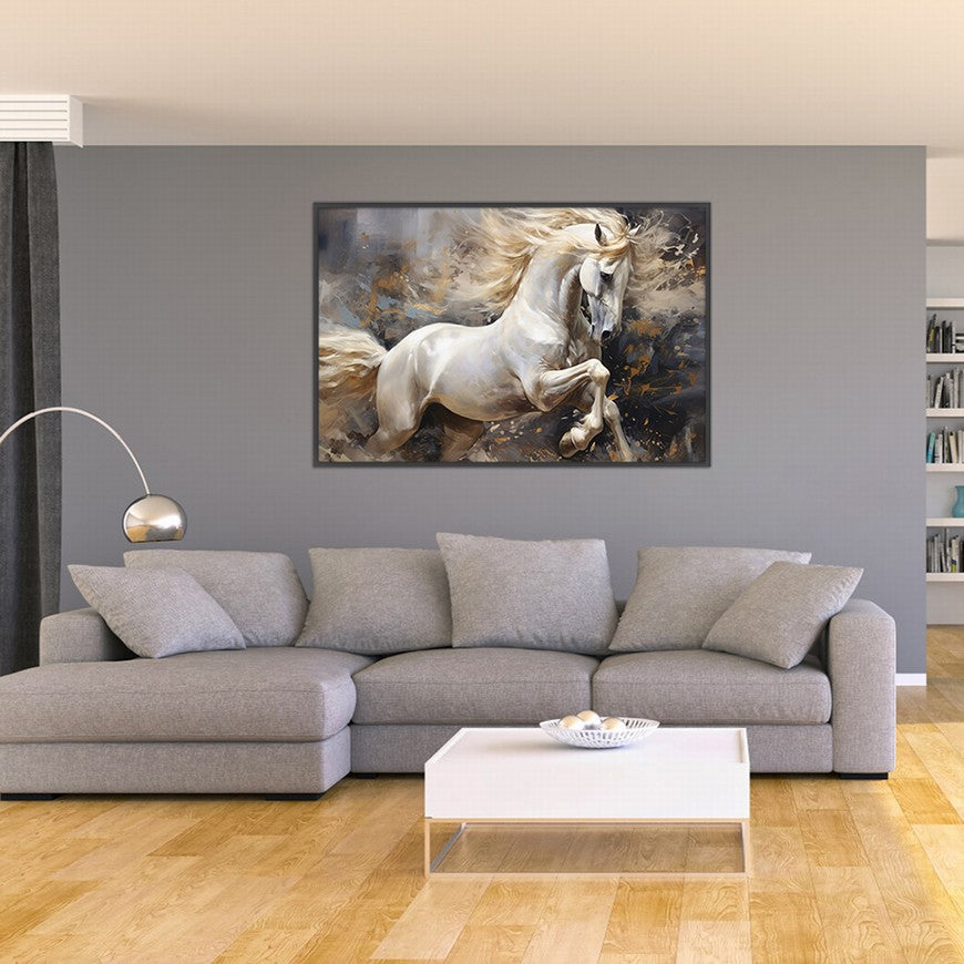 Saddle Serenity: Horse Home Canvas