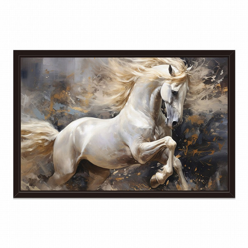 Saddle Serenity: Horse Home Canvas