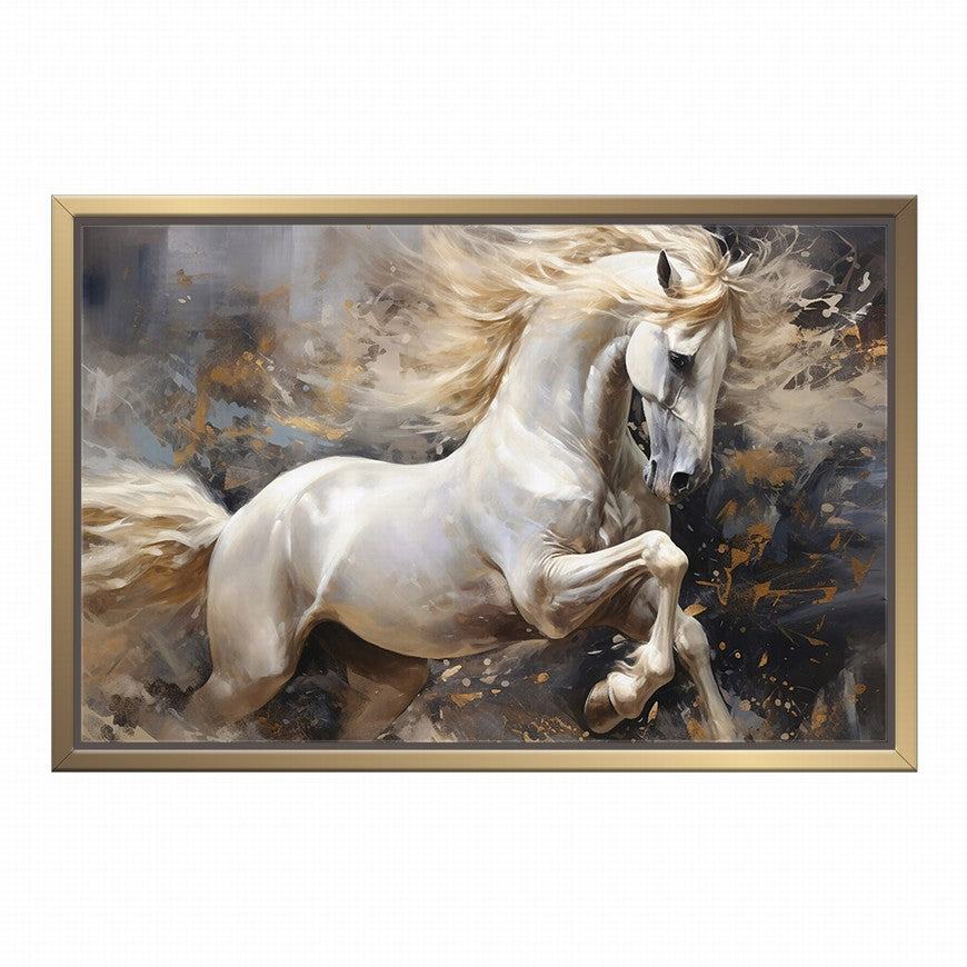 Saddle Serenity: Horse Home Canvas