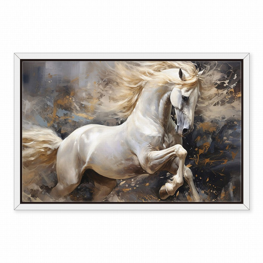 Saddle Serenity: Horse Home Canvas