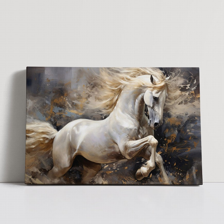 Saddle Serenity: Horse Home Canvas