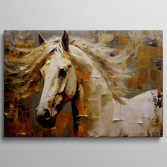 Majestic Mane: Horse Canvas Artwork