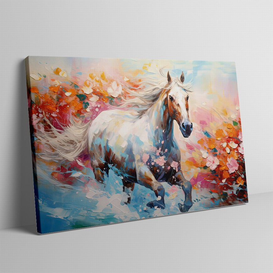 Steed Silhouette: Horse Canvas Print
