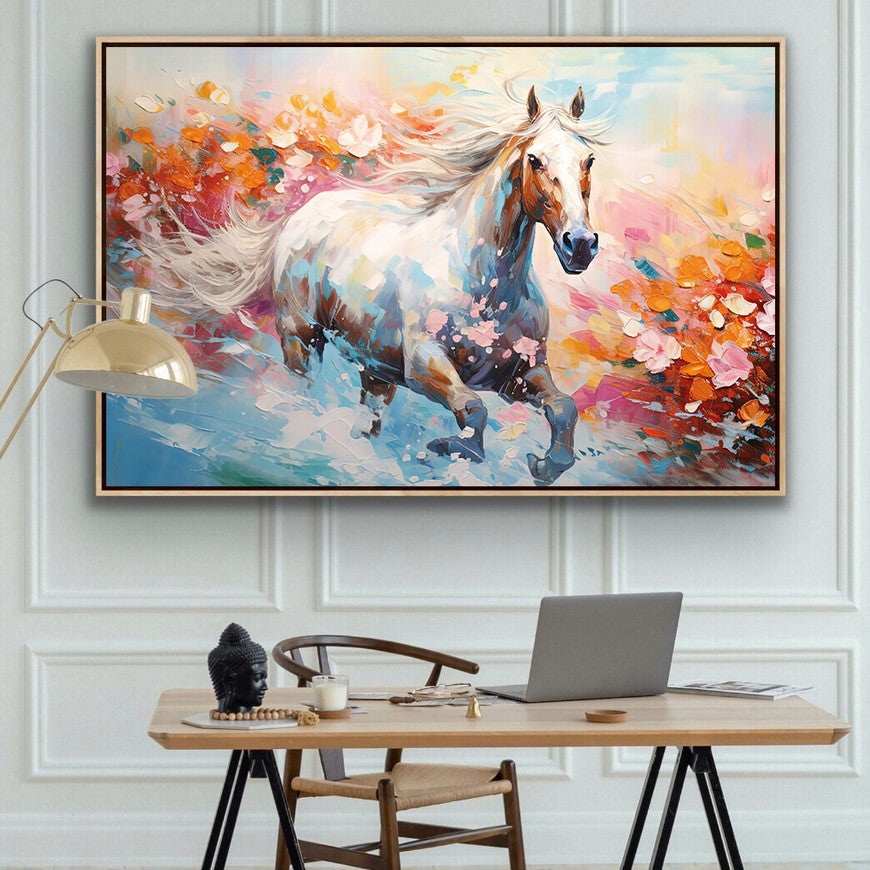 Steed Silhouette: Horse Canvas Print