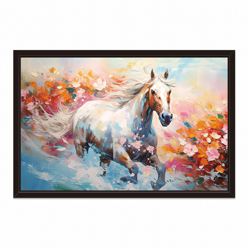 Steed Silhouette: Horse Canvas Print
