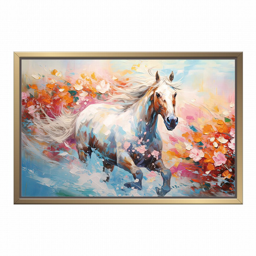 Steed Silhouette: Horse Canvas Print