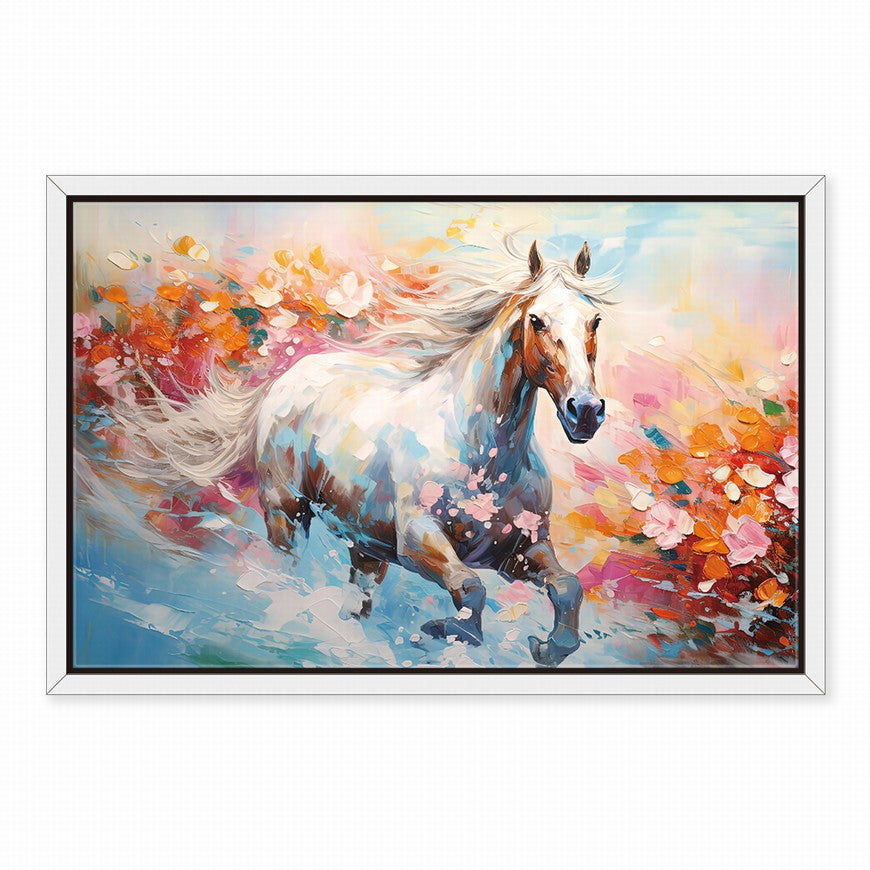 Steed Silhouette: Horse Canvas Print