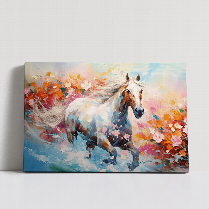 Steed Silhouette: Horse Canvas Print