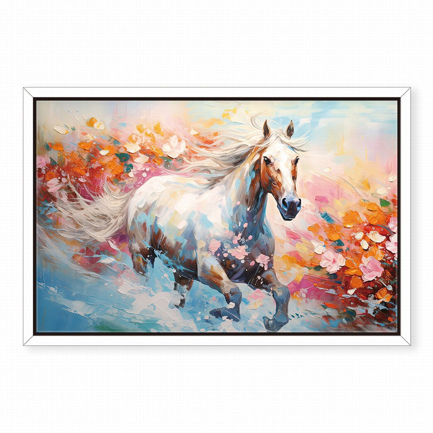 Steed Silhouette: Horse Canvas Print