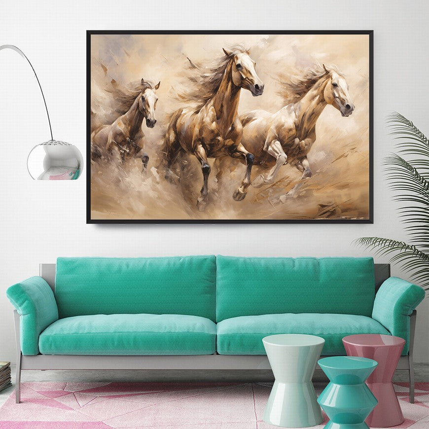 Equestrian Essence: Horse Canvas Decor