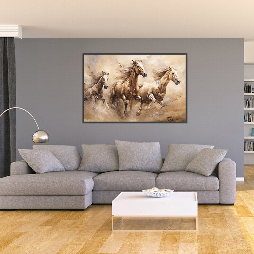 Equestrian Essence: Horse Canvas Decor