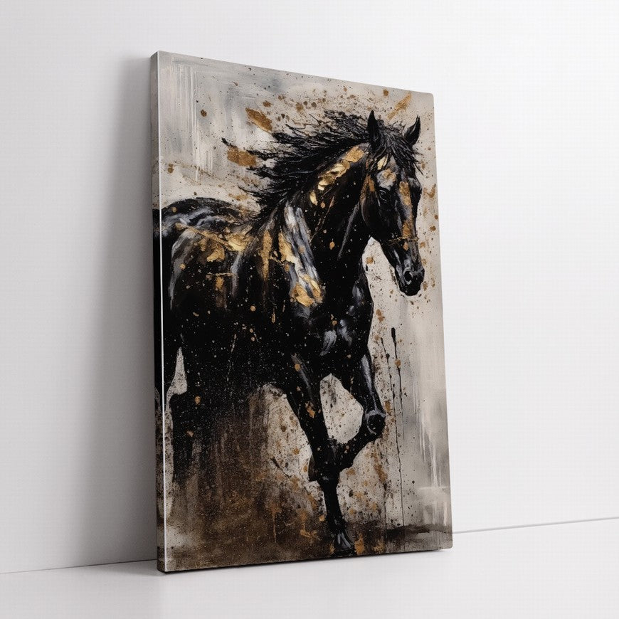 Grazing Grace: Horse Canvas Painting
