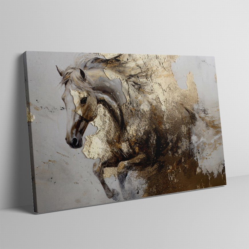 Equestrian Echoes: Home Horse Canvas