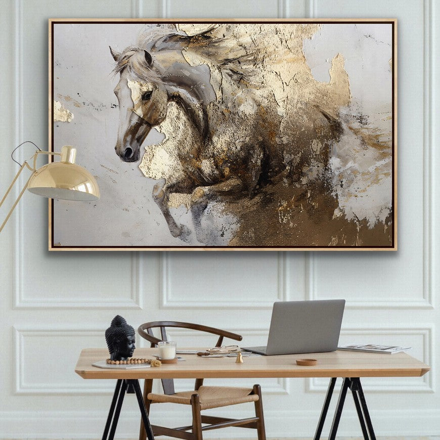 Equestrian Echoes: Home Horse Canvas