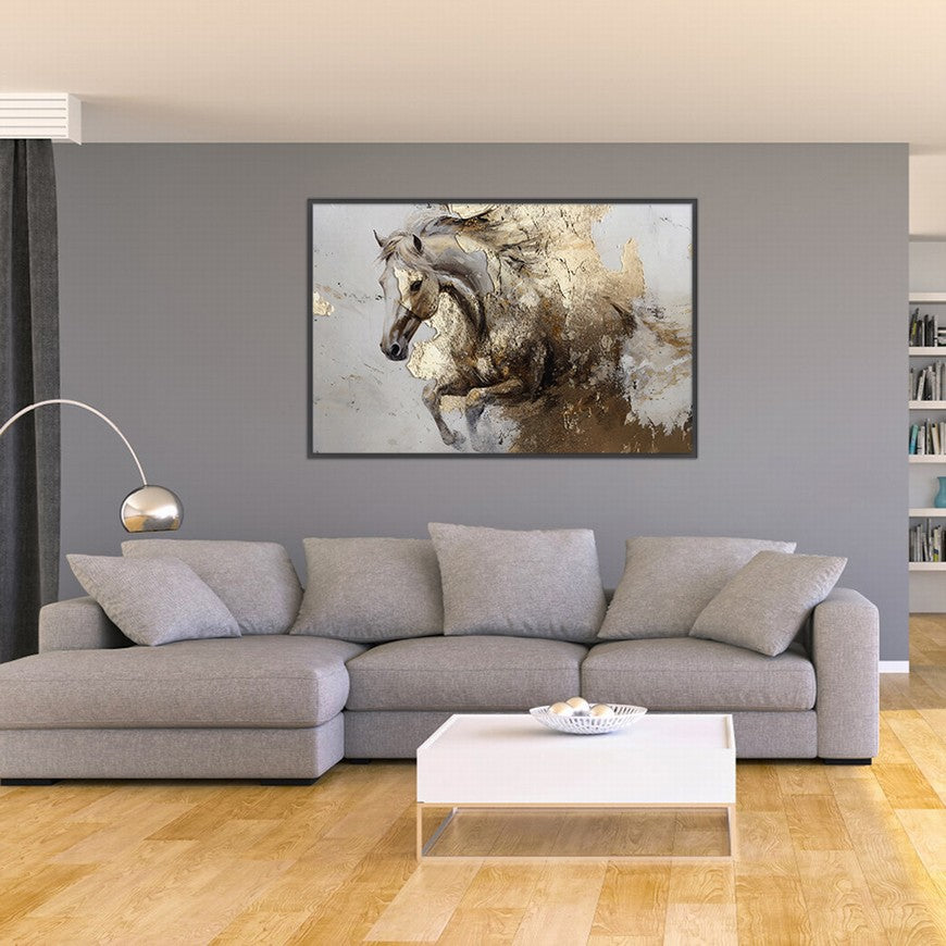 Equestrian Echoes: Home Horse Canvas