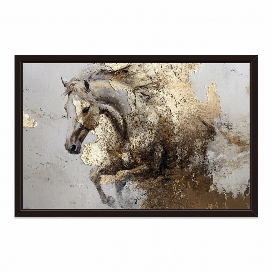 Equestrian Echoes: Home Horse Canvas