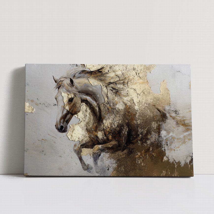Equestrian Echoes: Home Horse Canvas