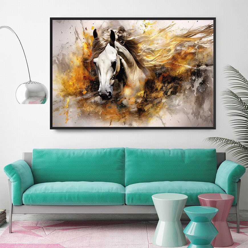 Stallion Symphony: Horse Canvas Artwork
