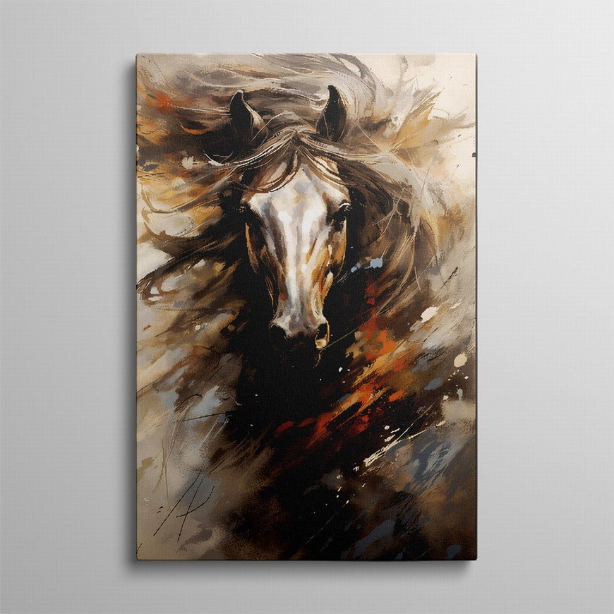 Graceful Gallop: Home Horse Canvas