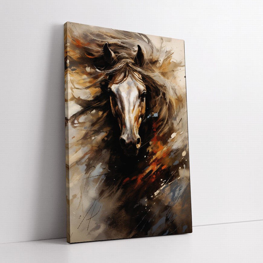Graceful Gallop: Home Horse Canvas