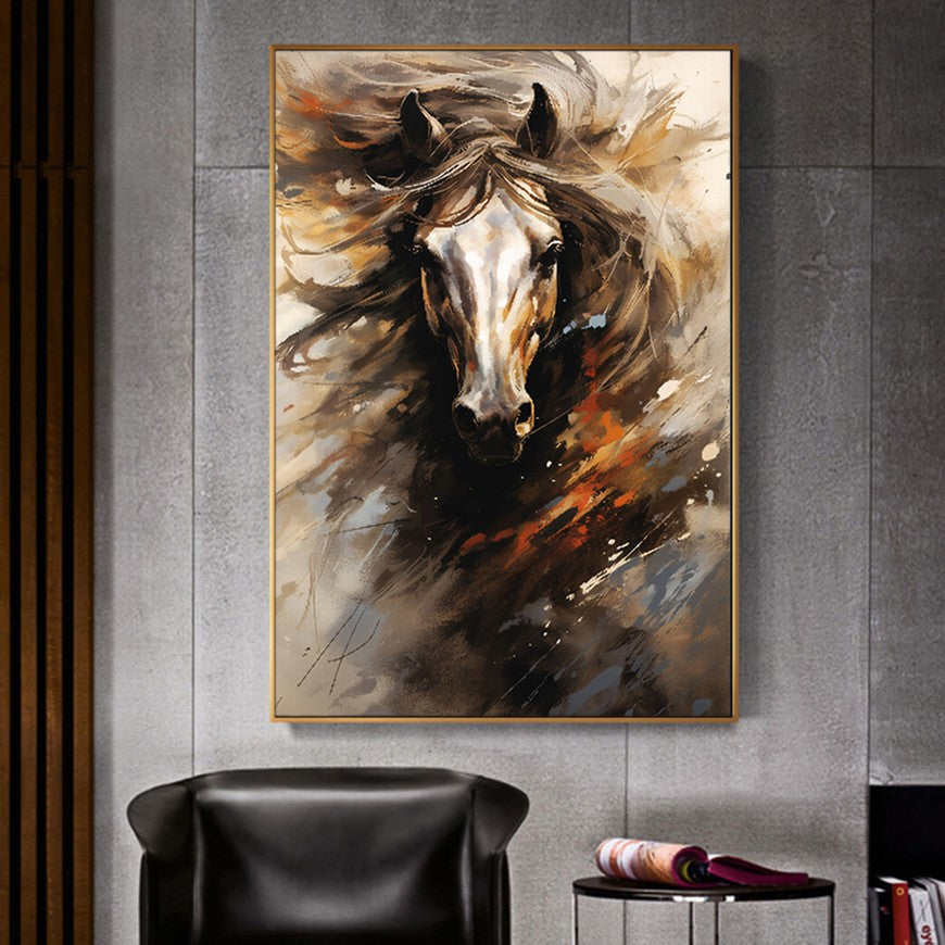 Graceful Gallop: Home Horse Canvas