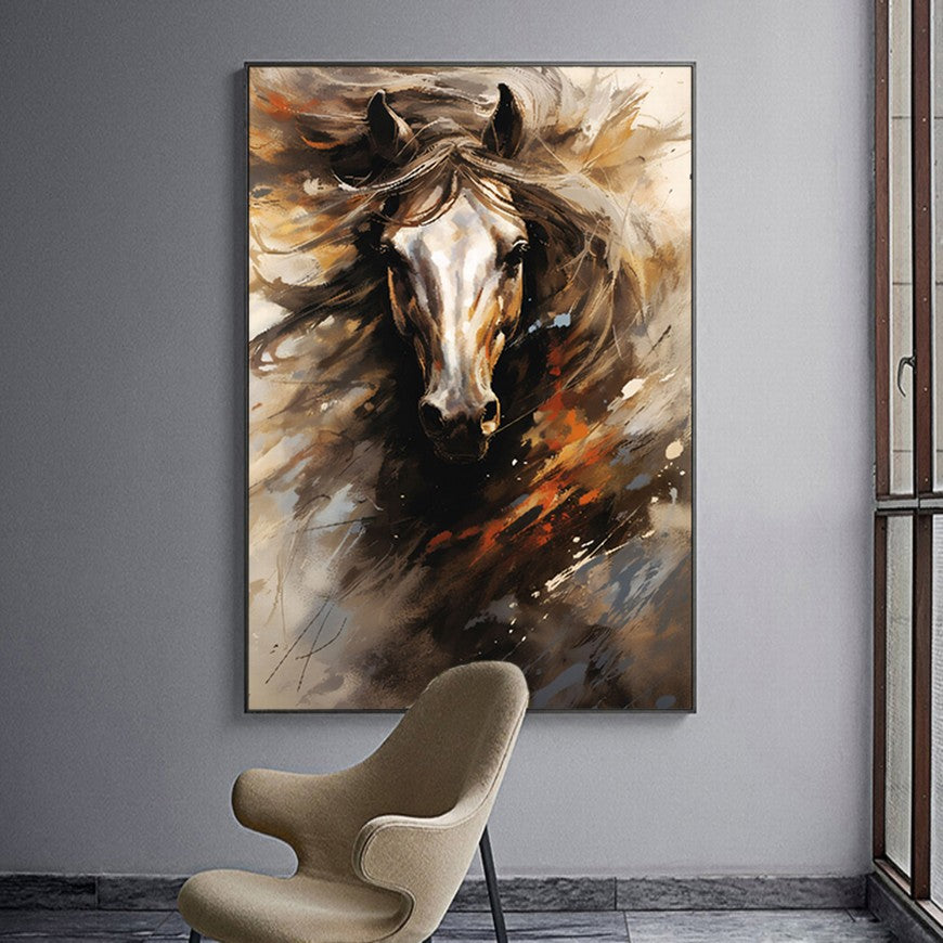 Graceful Gallop: Home Horse Canvas