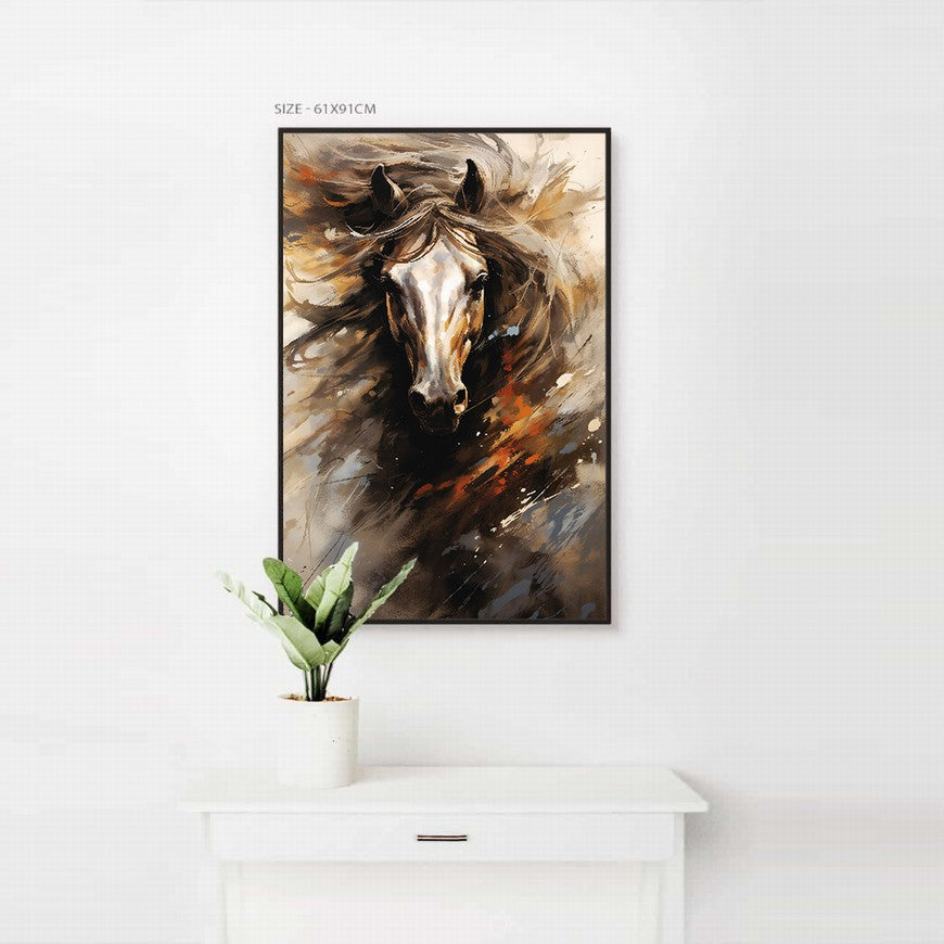 Graceful Gallop: Home Horse Canvas