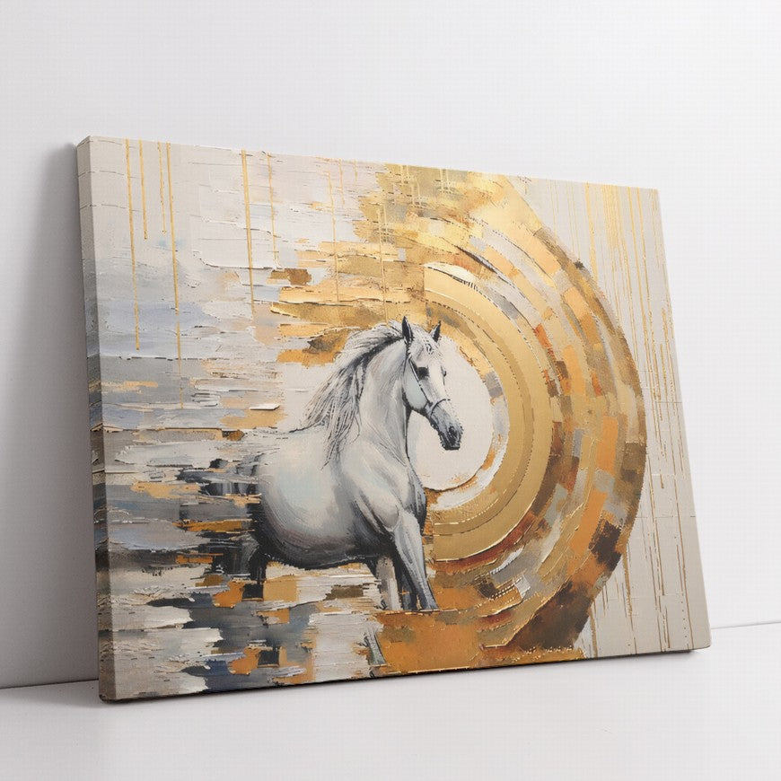 Grazing Grace: Horse Canvas Print