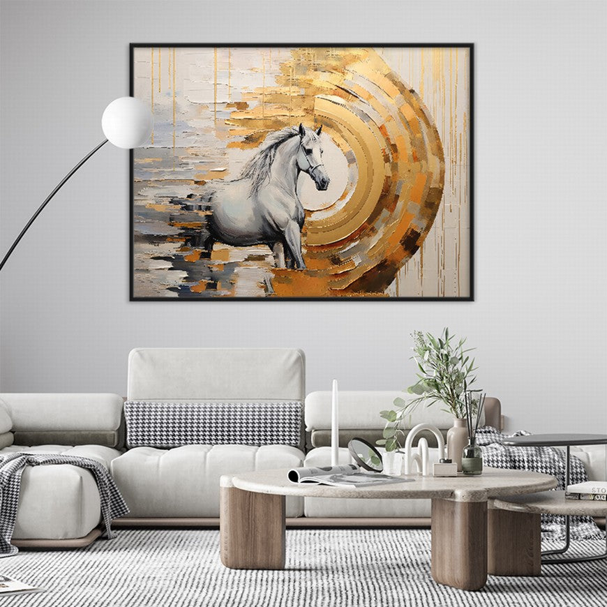 Grazing Grace: Horse Canvas Print