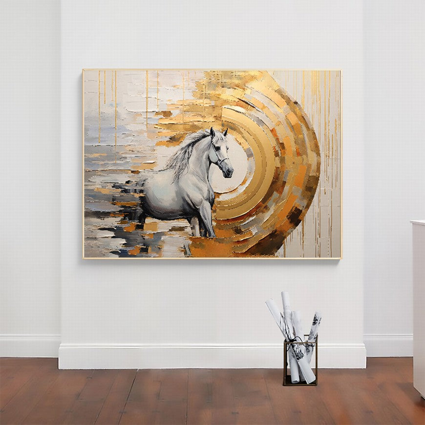 Grazing Grace: Horse Canvas Print