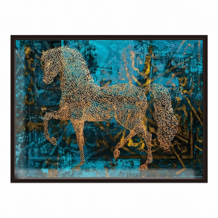 Golden Majesty Horse Gallops Free Canvas