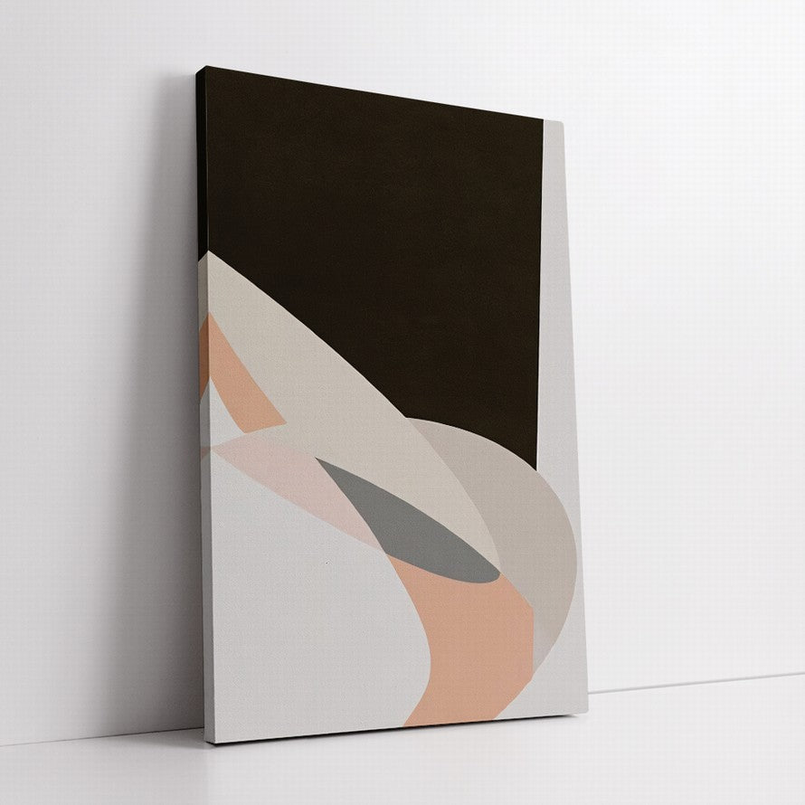 Pastel Pink and Black Wall Art Paper