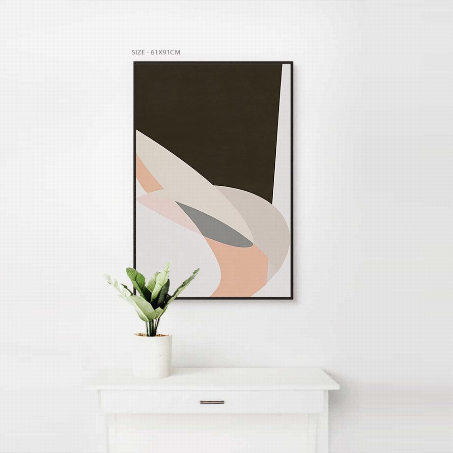 Pastel Pink and Black Wall Art Paper