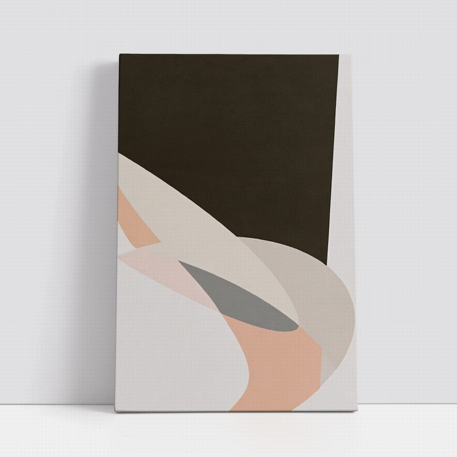 Pastel Pink and Black Wall Art Paper