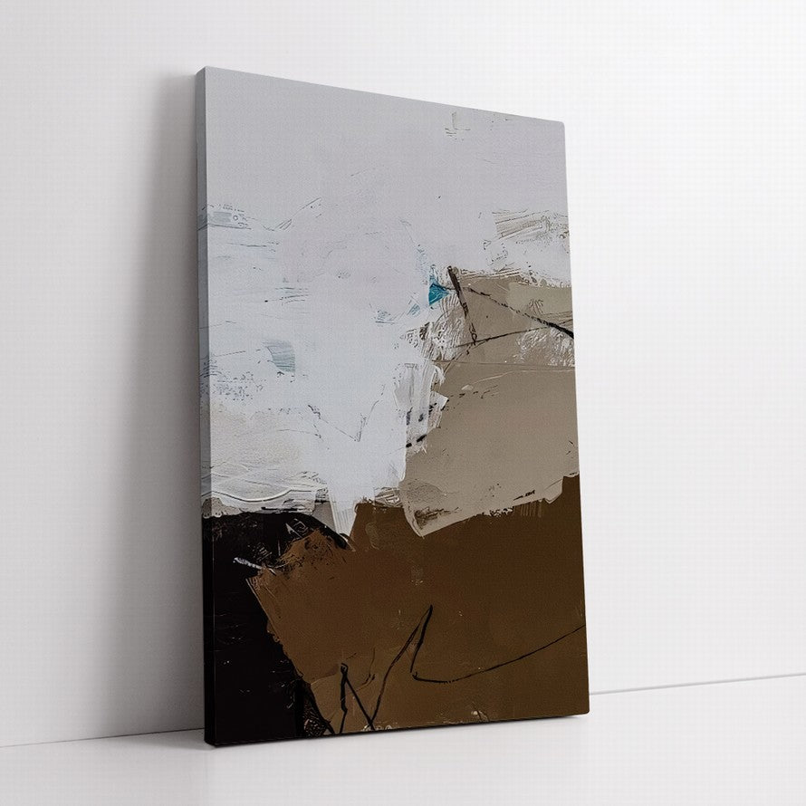Touch of Earth Tones Abstract Oil Painting