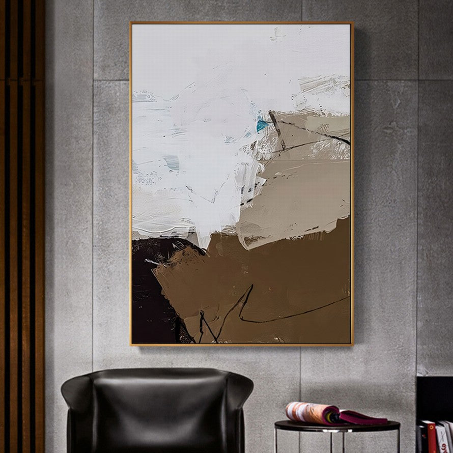 Touch of Earth Tones Abstract Oil Painting
