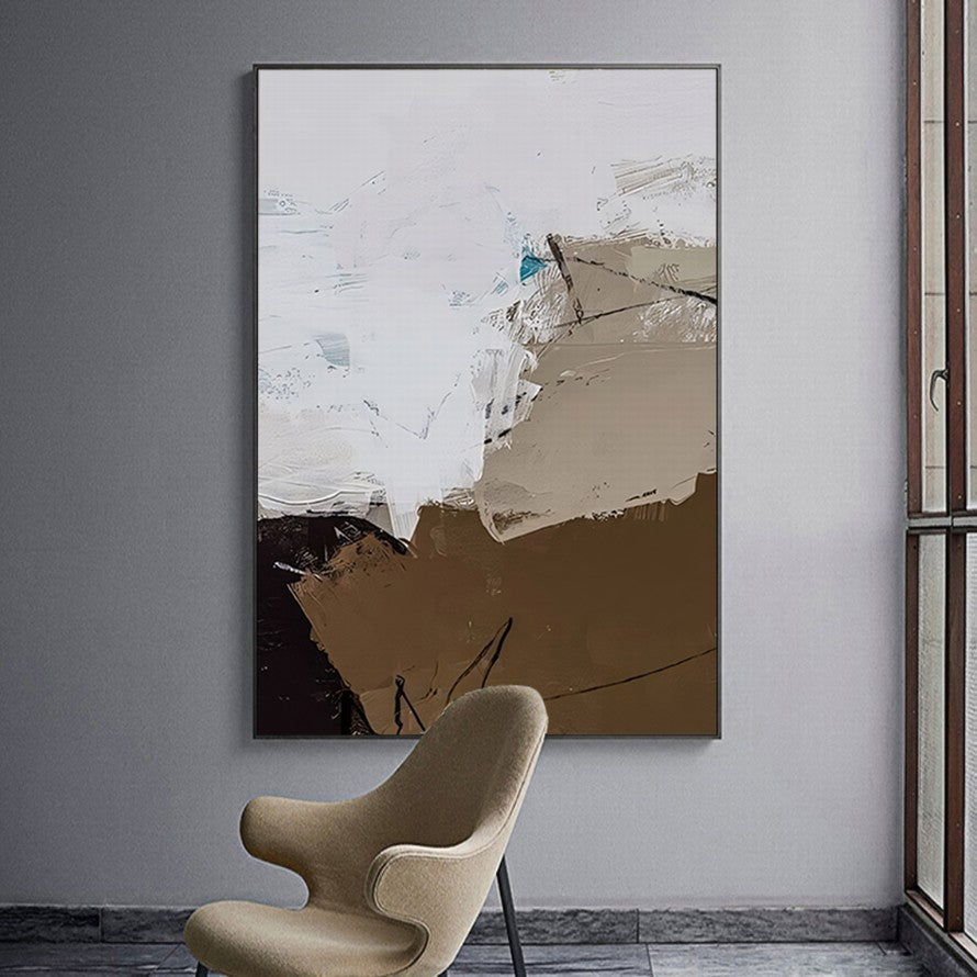 Touch of Earth Tones Abstract Oil Painting