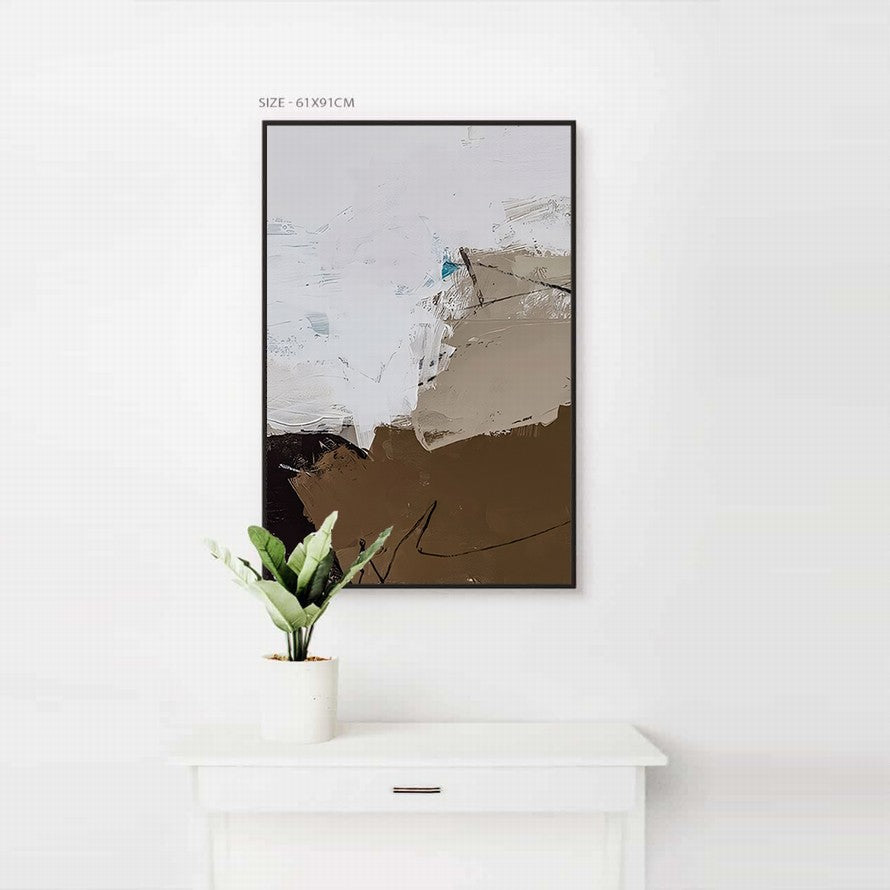 Touch of Earth Tones Abstract Oil Painting