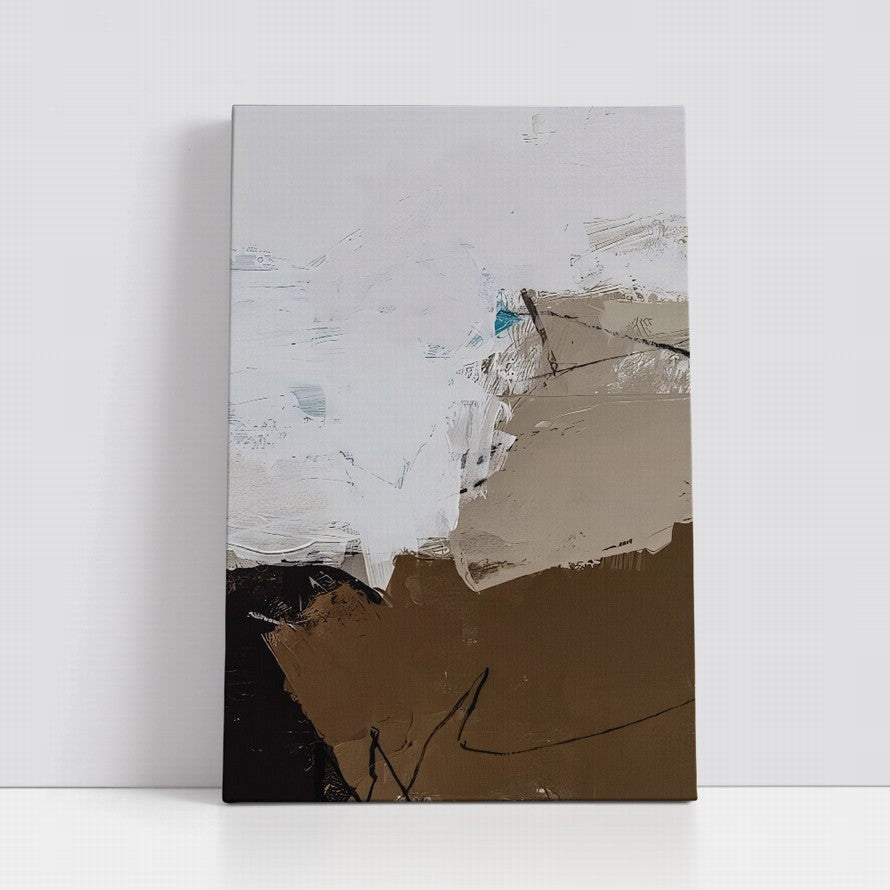 Touch of Earth Tones Abstract Oil Painting