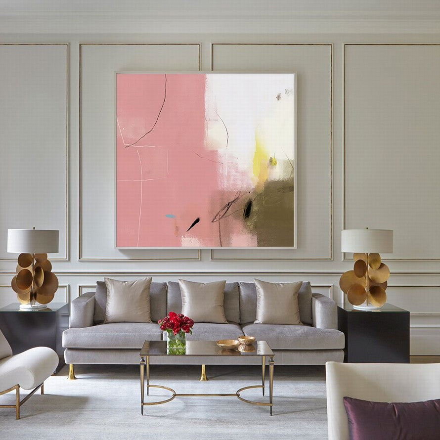 Pink Splash Oil Canvas Painting