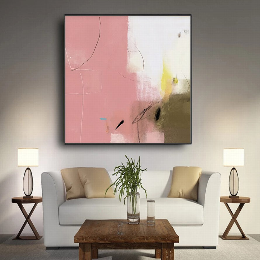 Pink Splash Oil Canvas Painting
