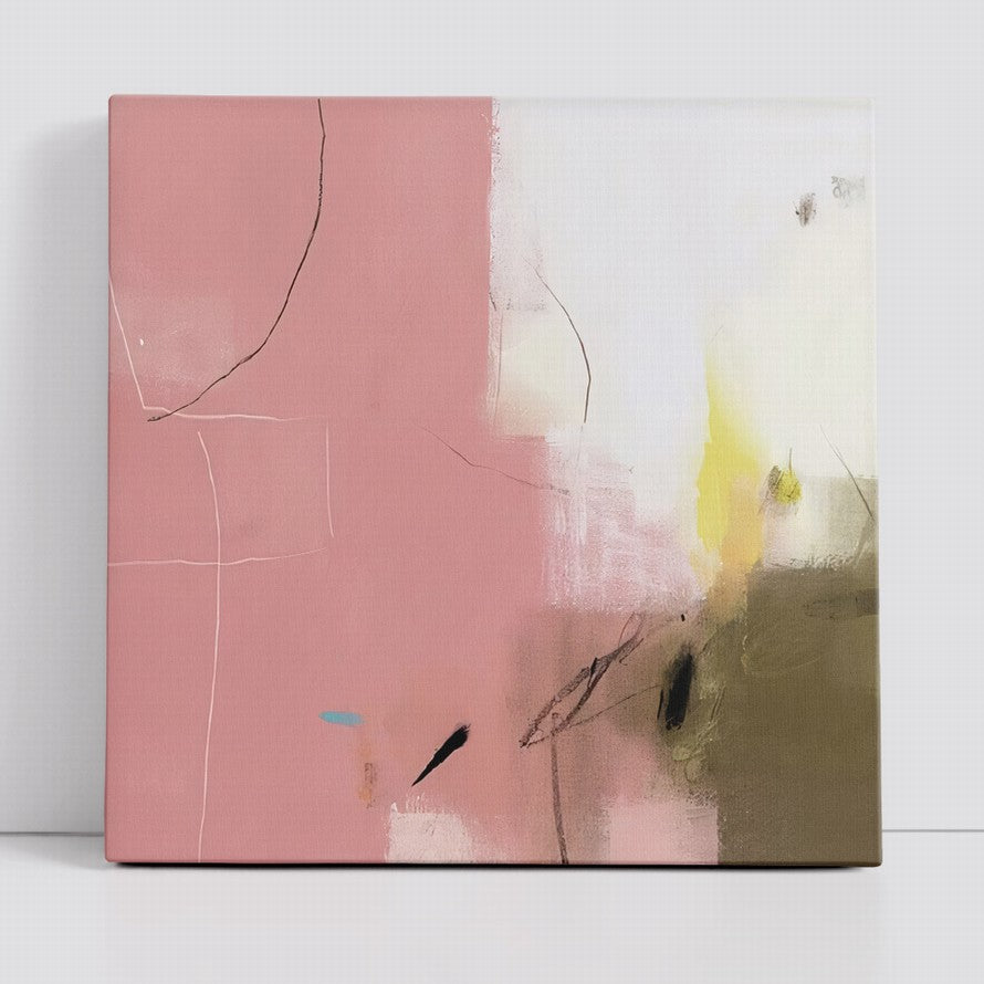 Pink Splash Oil Canvas Painting