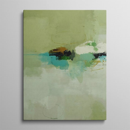 Touch of Ollive and Sage Hues Abstract Painting