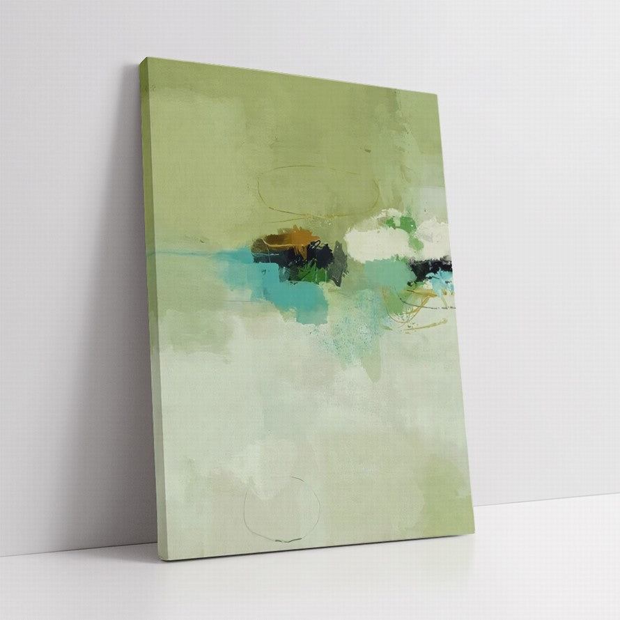 Touch of Ollive and Sage Hues Abstract Painting