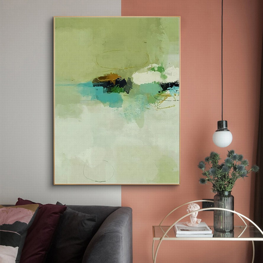 Touch of Ollive and Sage Hues Abstract Painting